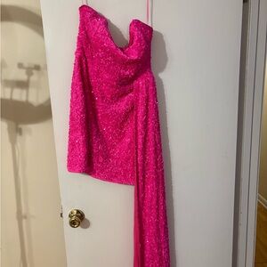 Fashion Nova Strapless Pink Dress